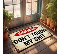 XYBH Zerbino per porta d'ingresso, con scritta "Don't Touch My Shit", set di tappetini da bagno, decorazioni autunnali per portico di casa (65 x 90 cm)
