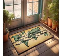 XYBH Zerbino per porta d'ingresso, con scritta "We Live In A Time Where Intelligent People Are Being So That Stupid", zerbino autunnale, decorazione per ambienti esterni (65 x 90 cm)