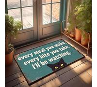 XYBH Zerbino per porta d'ingresso, divertente con scritta in lingua inglese "Every Meal You Make, Every Bite You Take, I'Ll Be Watching", zerbino autunnale per esterni, tappeto da cucina (65 x 90 cm)