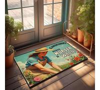 XYBH Zerbino per porta d'ingresso, divertente, per il giardinaggio per una vita tranquilla, zerbino autunnale, tappeto da cucina (50 x 80 cm)