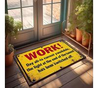 XYBH Zerbino per porta d'ingresso, per lavoro all'aperto! Day is Current Yworkdola, The Light At The End of The Tunnel, zerbino bar uomo decorazione divertente (40 x 60 cm)