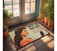 XYBH Zerbino per scarpe by Door Invest In Your Hair - It's The Crown You Never Take Off! Zerbino decorativo per piscina all'aperto tappetino di benvenuto per classe (50 x 80 cm)