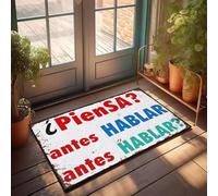 XYBH Zerbino per scarpe By Door Think Before You Speak. Zerbino decorazione piscina all'aperto tappetino di benvenuto per classe (50 x 80 cm)