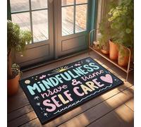 XYBH Zerbino per scarpe di Door Mindfulness, Time, And Self-Care Matter. Zerbino decorativo per piscina all'aperto tappetino di benvenuto per classe (50 x 80 cm)