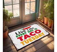 XYBH Zerbino primaverile per ingresso esterno Live Like Every Day Is Taco Tuesday. Zerbino estivo per esterni Cool Stuff per la tua stanza (40 x 60 cm)