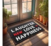 XYBH Zerbino primaverile per ingresso esterno, risate, nuovo amore, felicità, zerbino estivo per esterni, roba fresca per la tua stanza (40 x 60 cm)