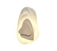 XYBZJP Applique da parete creativa a testa singola, lampada da parete moderna in stile minimalista, lampada da parete in vetro travertino giallo con sorgente luminosa a LED, lampada da parete decorat