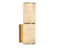 XYBZJP Paralume creativo per lampada da parete a forma di bambù, lampada da parete moderna in stile industriale a testa singola, applique da parete in marmo e rame a luce calda a LED, apparecchi di i