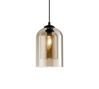 XYBZJP Paralume per lampadario in vetro doppio, illuminazione a soffitto in stile creativo nordico, lampada a sospensione con decorazione a sorgente luminosa E27, lampada a sospensione per soggiorno s