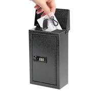 xydled Cassetta portachiavi da parete con serratura a combinazione, cassetta postale in metallo, per interni ed esterni, cassetta postale sospesa, per uso domestico e aziendale, 14,9 x 7,6 x 24,9 cm,