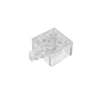 XYEIUGO 30389 Mattone cerniera laterale 2x2, Trasparente incolore, 50 pezzi | Trasparente. Compatibile con mattoncini LEGO. Elementi MOC per i principali marchi di mattoni, corrispondenza coerente dei