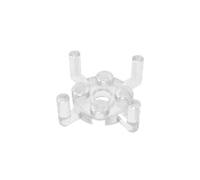 XYEIUGO 98284 Piastra 4 manici rialzati 2x2, Trasparente incolore, 50 pezzi | Trasparente. Compatibile con mattoncini LEGO. Componenti MOC per i principali marchi edili, corrispondenza coerente dei
