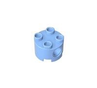 XYEIUGO GDS-1054 17485 Cilindro fori perno 2x2, Blu chiaro acceso, 50 pezzi | Compatibile con mattoncini LEGO. Componenti MOC per i principali marchi edili, corrispondenza coerente dei colori. GDS-1054.