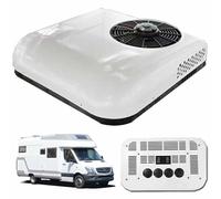 XYEJL Condizionatore d'Aria DC 12V/24V per Camper RV,Elettrico all-in-One Senza unità Esterna,Silenzioso per Camion Trattore Bus Caravan,Aria Condizionata da Tetto Bianco(Cooling Only),White-24V