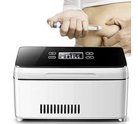 XYEJL Dispositivo di Raffreddamento Dell'insulina Portatile Scatola Refrigerata per Insulina,3 Gradi di Sistema di Allarme Display a LED Mini Frigorifero per La Conservazione,2*Battery
