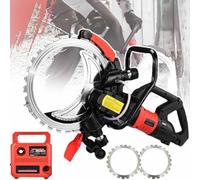 XYEJL Sega Circolare Professionale per Cemento da 9500W,Scanalatrice per Muri con Cavo a 3000 Giri/Min E Sis Tema di Abbattimento Polvere,profondità di Taglio 30cm,Disco Diamantato da 16",Brushed