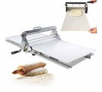 XYEJL Sfogliatrice Pasticceria Manuale in Acciaio Inox con Tavola Grande 39" X15,5,Spessore Regolabile 0,5 a 27 Mm, Laminatrice per Pasta per Panetteria, Pizza E Croissant,Rs201