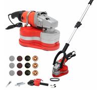 XYEJL Smerigliatrice Elettrica per Calcestruzzo,Smerigliatrice Angolare Portatile,Piallatura Pareti a 90° Senza Vicoli Ciechi,Regolazione a 6 Marce,per Levigatura Pietra/Metallo,WithExtensionPole