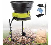 XYEJL Trituratore da Giardino,Trituratore per Foglie,Trituratore Elettrico per Compost con Cavo,Contenitore di Raccolta,Rapporto Triturazione 17:1,per Pulizia del Cortile E Compostaggio,Powercord×50m