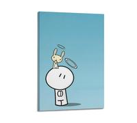 XYEMLZCC Poster decorativo da parete con angioletto dei cartoni animati, stampa artistica su tela, poster decorativo moderno, per camera da letto, 30 x 45 cm