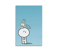 XYEMLZCC Poster decorativo da parete con angioletto dei cartoni animati, stampa artistica su tela, poster decorativo moderno, per camera da letto, 40 x 60 cm