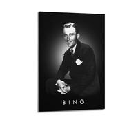 XYEMLZCC Poster decorativo da parete con cantante Bing Crosby, stampa artistica su tela, poster decorativo moderno, per camera da letto, per camera da letto, 40 x 60 cm