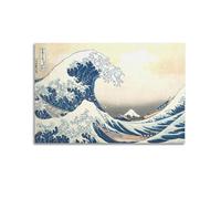 XYEMLZCC Poster decorativo da parete su tela, motivo: Kanagawa con immagine di Under The Wave, stampa moderna, per camera da letto, per camera da letto (50 x 75 cm)