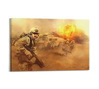 XYEMLZCC Poster decorativo da parete su tela, motivo: Rangers dell'Esercito degli Stati Uniti, poster decorativo moderno per camera da letto, per camera da letto, 50 x 75 cm