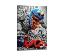 XYEMLZCC Poster decorativo da parete su tela, motivo: Sesame Street, stampa artistica moderna, per camera da letto, 40 x 60 cm