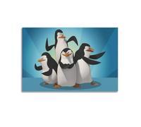 XYEMLZCC Stampa artistica da parete su tela, motivo: pinguini del Madagascar, poster decorativo per camera da letto, moderno, per camera da letto, 50 x 75 cm