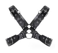 XYFfybhsd Uomo Leather Harness Tracolla Regolabile in Pelle Clubwear Cosplay Halloween (Size:Taglia unica,Color:Nero)