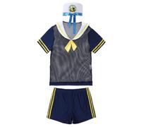 XYFfybhsd Uomo Prospettiva Sexy Biancheria Outfits Jumpsuit Halter Cosplay Club Wear(Size:XL,Color:Blu)