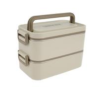 XYFGSBHQ Contenitore for pasti a 2 livelli, litri, impilabile, in acciaio inox, for adulti, scuola, ufficio, contenitore portatile for microonde