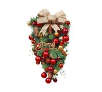 XYFGSBHQ Decorazioni Natalizie, Ghirlanda di Halloween con Strega, Offerta Natalizia, Rami, Bacche Rosse, pigne, Ghirlanda Natalizia Rossa for Veicolo