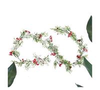 XYFGSBHQ Ghirlanda Decorativa Natalizia, Ghirlanda da Appendere, Bacche Rosse Artificiali, pigne, Vite, Festa di Nozze, Camino, Scale, Ornamento, Regalo(A,2pcs)