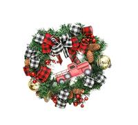 XYFGSBHQ Ghirlanda di Natale, appesa alla Porta, for la casa, Barra for Cravatta Natalizia, Decorazione Spaziale, Ghirlanda, Oggetti di Scena for la Decorazione, Ghirlanda(1pc,43cm)