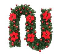 XYFGSBHQ Ghirlanda Natalizia in Rattan Decorativa for Scale, Camino, Decorazione Natalizia, Albero di Natale, Striscione in Rattan, Ciondolo for Scale di casa(F)