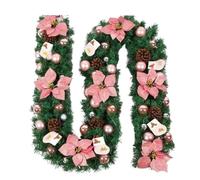 XYFGSBHQ Ghirlanda Natalizia in Rattan Decorativa for Scale, Camino, Decorazione Natalizia, Albero di Natale, Striscione in Rattan, Ciondolo for Scale di casa(G)