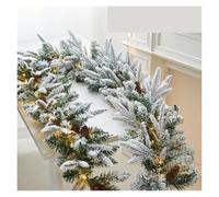 XYFGSBHQ Ghirlande di Natale con pigne, Bacche Rosse, ghirlande di Natale Artificiali for la casa, Albero di Natale, Scale, Porta, Decorazione di Capodanno(T1001A-M Light)