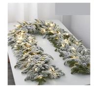 XYFGSBHQ Ghirlande di Natale con pigne, Bacche Rosse, ghirlande di Natale Artificiali for la casa, Albero di Natale, Scale, Porta, Decorazione di Capodanno(PE-D Light 1.8M)