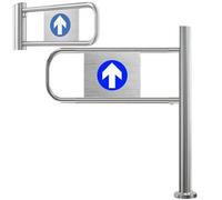 XygZythror Portone di Sicurezza del Supermercato dell'Acciaio Inossidabile con Ritorno Automatico E Frecce Indicative, Barriera Durevole Dell'Entrata per Interno Ed Esterno ARight1.3m