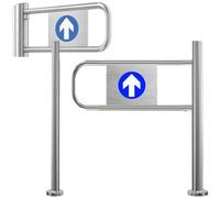 XygZythror Portone di Sicurezza del Supermercato dell'Acciaio Inossidabile con Ritorno Automatico E Frecce Indicative, Barriera Durevole Dell'Entrata per Interno Ed Esterno BRight1.1m