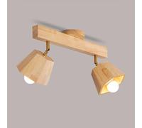 XYHAZCSM Faretti da soffitto in legno, kit di illuminazione a binario regolabile for soffitto, lampadario direzionale moderno for camera da letto, soggiorno, lampadari da soffitto con attacco(Small)