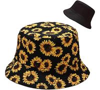 XYIYI - Cappello alla pescatora, da spiaggia, cappelli da donna, reversibile, double face, Girasole-b, 56/58