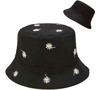 XYIYI - Cappello alla pescatora, da spiaggia, cappelli da donna, reversibile, double face, Margherita , 56-58 cm
