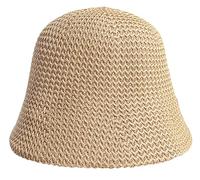 XYIYI Cappello da pescatore da donna in tessuto a rete all'uncinetto, cappello estivo da spiaggia, Cachi, Taglia unica
