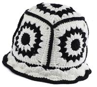 XYIYI Cappello da pescatore da donna lavorato a maglia, realizzato a mano, pieghevole, cappello da pesca intrecciato a mano, bianco, Taglia unica