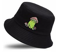 XYIYI Cappello sveglio della rana divertente cappello della benna del cappello del sole della spiaggia del cappello del pescatore per le donne ragazze adolescenti, Fungo Rana Nero, Etichettalia unica