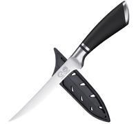 XYJ 6 pollici filetto coltello posate da cucina, ultra affilato in acciaio inox salmone pesce carne intaglio coltello da bistecca, professionale disossamento coltello con custodia guaina