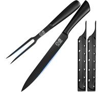 XYJ Carving Knives Set, 10 Inch Slicing Knife and Fork, Stainless Steel Professional Carving Knife, Meat Cleaver With Ergonomic Handle, Kitchen Tools for Home